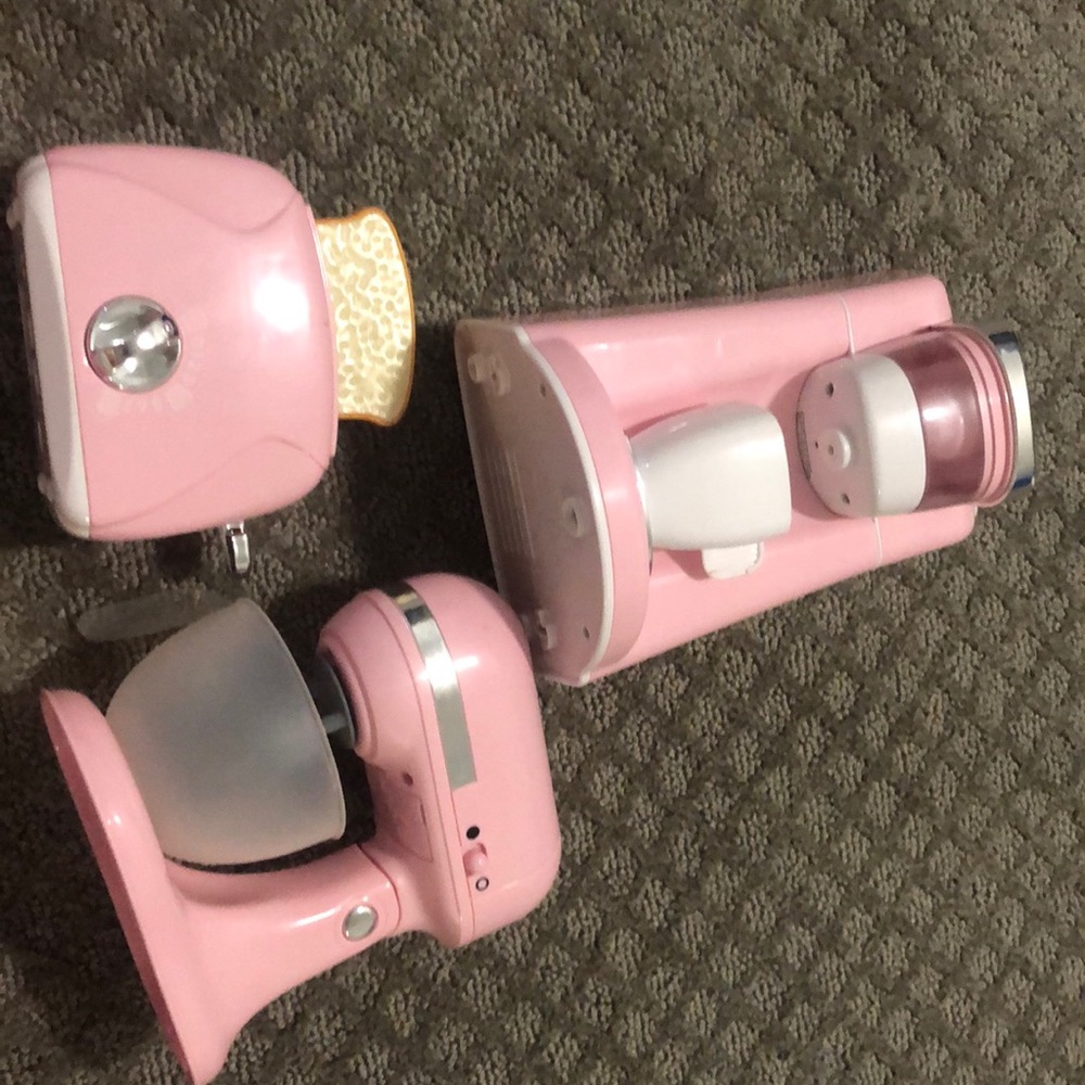 Pink three piece kitchen set
